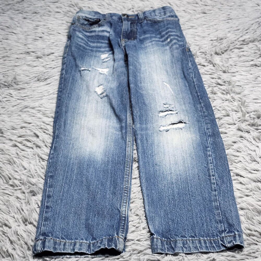 Mossimo Supply Co Jeans Boys 8 Premium Denim Distressed Straight Leg Pants